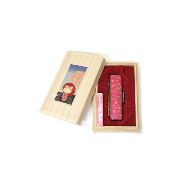 印傳の山本 - 製品紹介 - ハローキティ 甲州印伝印鑑セット